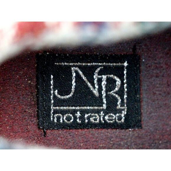 NOT RATED RED GENUINE LEATHER MID HEEL ROUND TOE ANKLE BOOTS SHOES Sz 7US 37EU - Picture 6 of 9